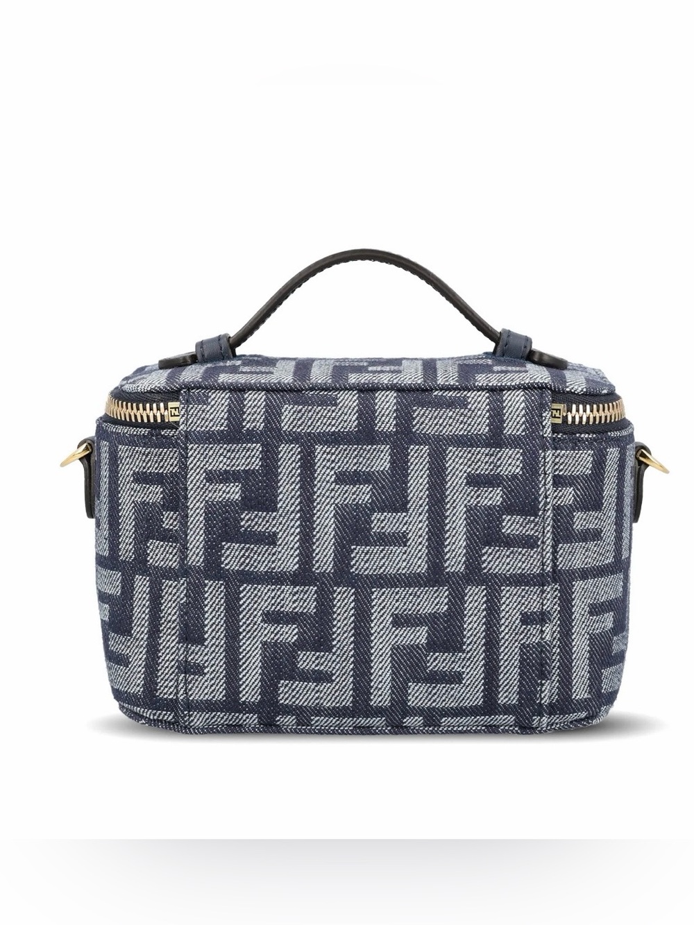 FENDI FF logo denim vanity crossbody bag - Picture 2 of 5